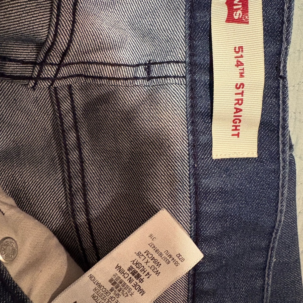 Levi's 514  new Dark Blue Straight Jeans size 14 or 33 /28 - Picture 7 of 10